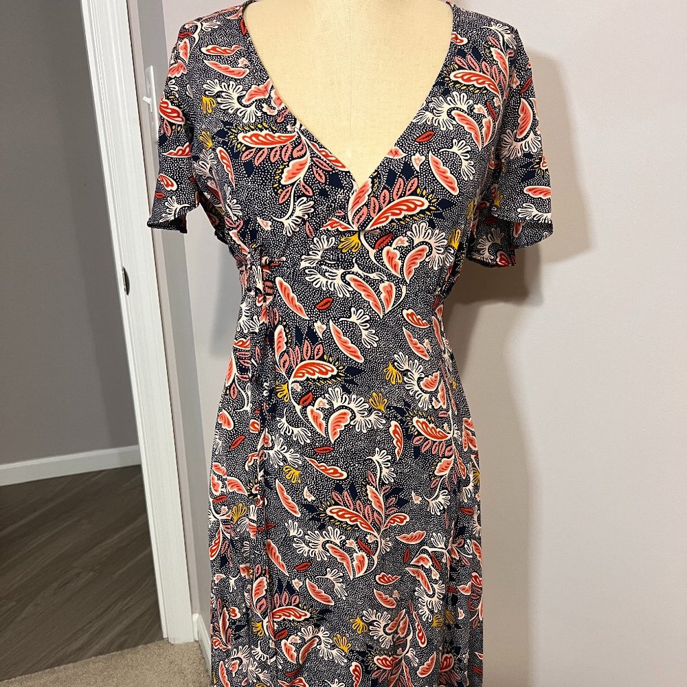 Art & Effect Bohemian Wrap V-Neck Floral Dress - Size S
